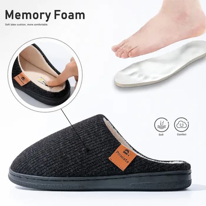 Pantoufles à coussin en mousse à mémoire de forme pour hommes