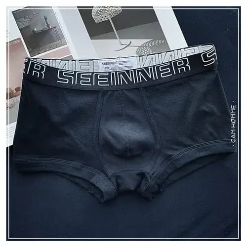 Boxer en pur coton pour homme, sous-vêtement uni, taille moyenne, poches en U, boxer blanc confortab