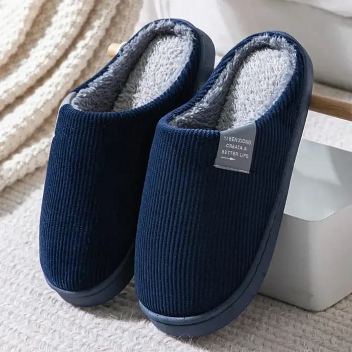 NOUVEAUX pantoufles de maison en peluche unisexe – Chaussures d'hiver d'intérieur thermiques antidérapantes avec