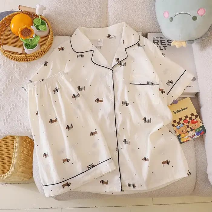 Pyjama pour femme à manches courtes