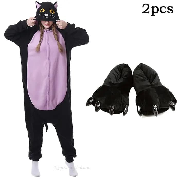 Kigurumi licorne pyjama adulte Animal chat Onesie femmes hommes Couple hiver