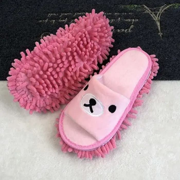 Pantoufles de nettoyage paresseux en peluche résistantes au froid