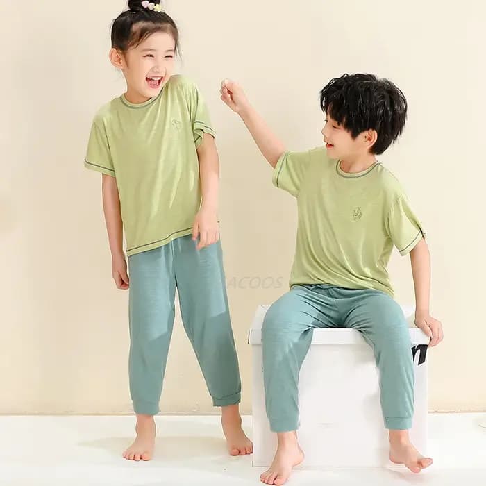 Gros Garçons Filles Ensembles de Pyjamas Coton Enfants