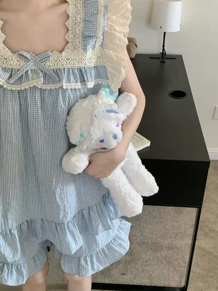Ensemble de pyjama à volants de style japonais pour femmes