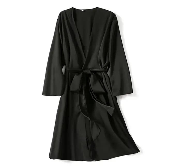 Robe en Satin femme Lingerie intime vêtements de nuit soyeux mariée cadeau de mariage décontracté Kimono peignoir