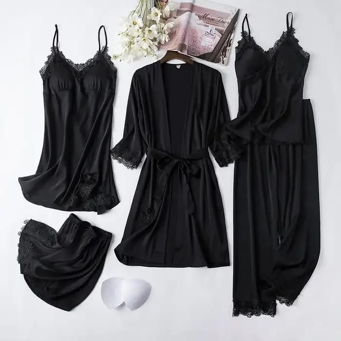 Ensemble de vêtements de nuit en Satin pour femmes