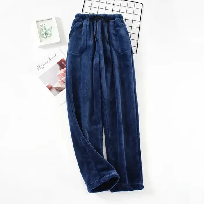 Smile Aadt-Pyjama Glutnel Épais pour Homme, Lieu d'Optique, Pantalon Maison, Grande Taille, Droit, FjBas, Automne, Hiver