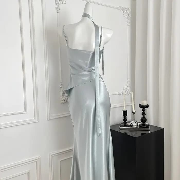 Robe d'été longue en Satin pour femmes