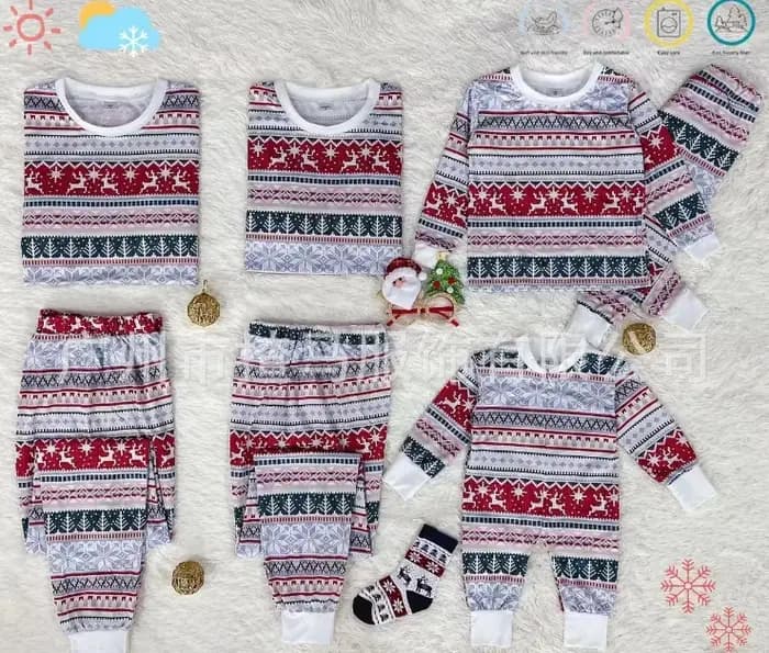 Famille noël correspondant pyjamas ensemble