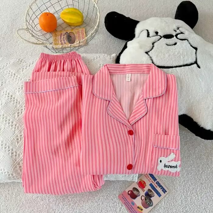 Pyjama pour femmes, ensemble pantalon long à manches longues, printemps et automne, dessin animé mig