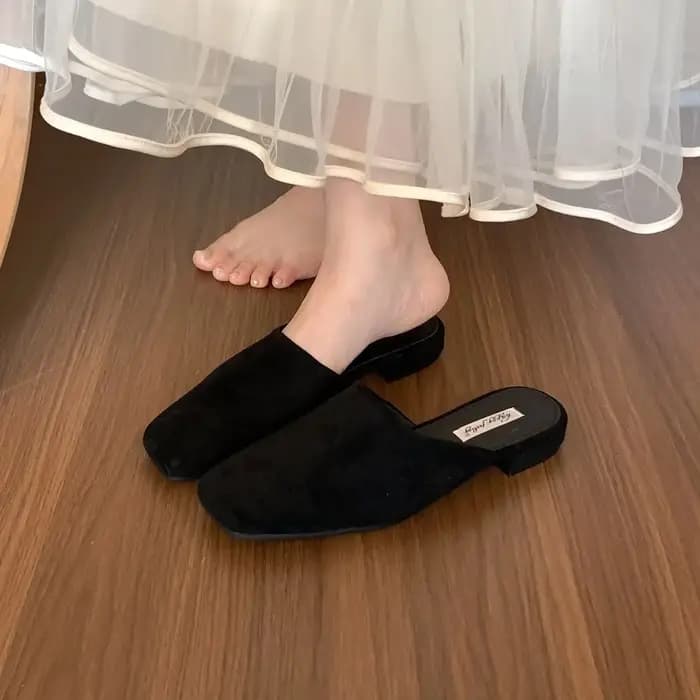 Bailamos-Pantoufles de Luxe à Talons Bas pour Femme