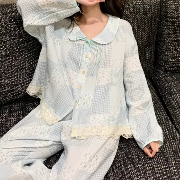 Pyjama en pur coton pour femme