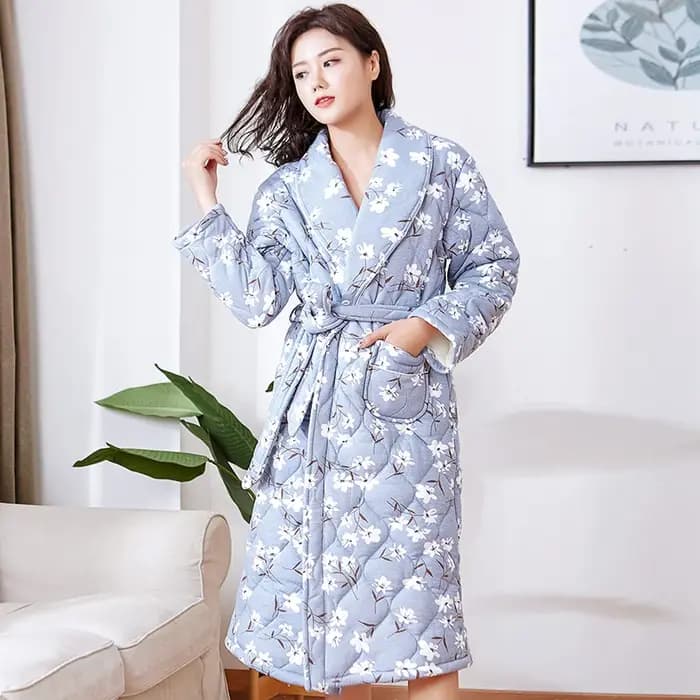 Peignoir Homme femmes Robe hiver chaud coton matelassé