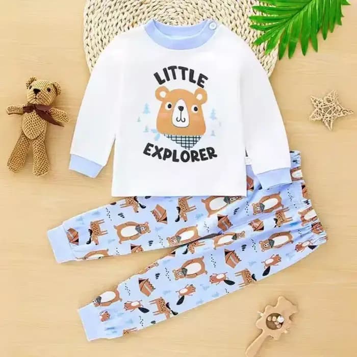 Nouveaux enfants pyjamas bébé garçons filles mignon dessin animé à manches longues T-Shirt haut + pantalon enfant en
