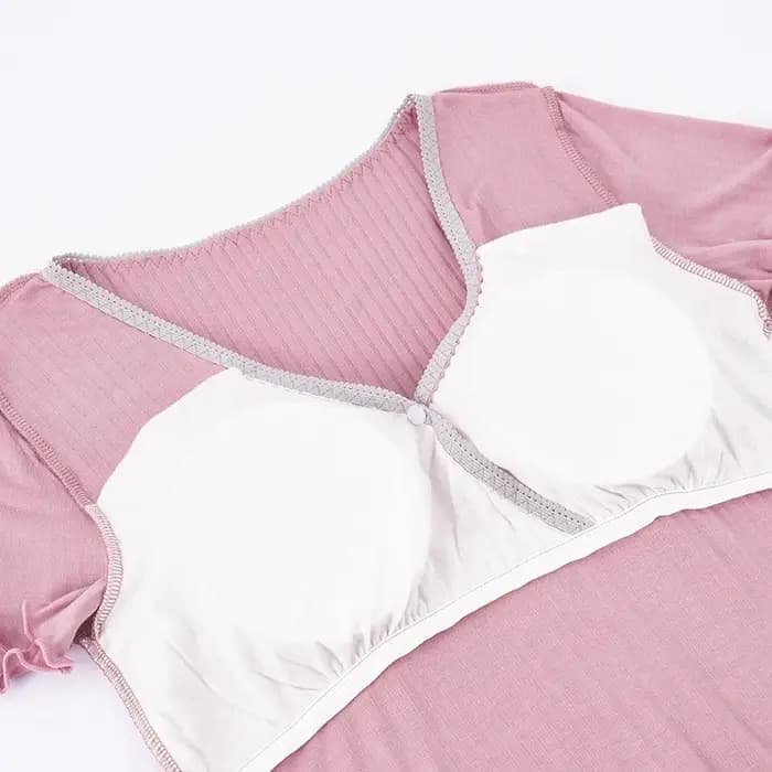 Pyjamas de maternité été femmes post-partum costumes nouveaux vêtements d'allaitement à manches courtes Homewear