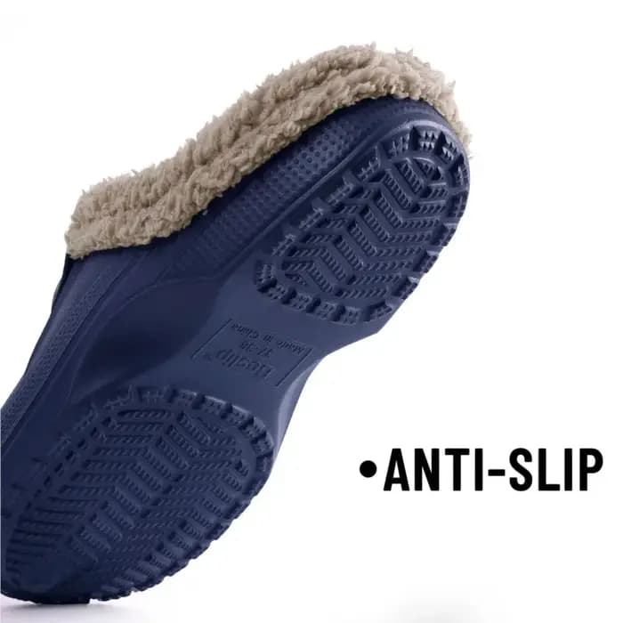 Kidmi sabots doublés de fourrure d'hiver pour hommes et femmes diapositives d'intérieur pantoufles imperméables