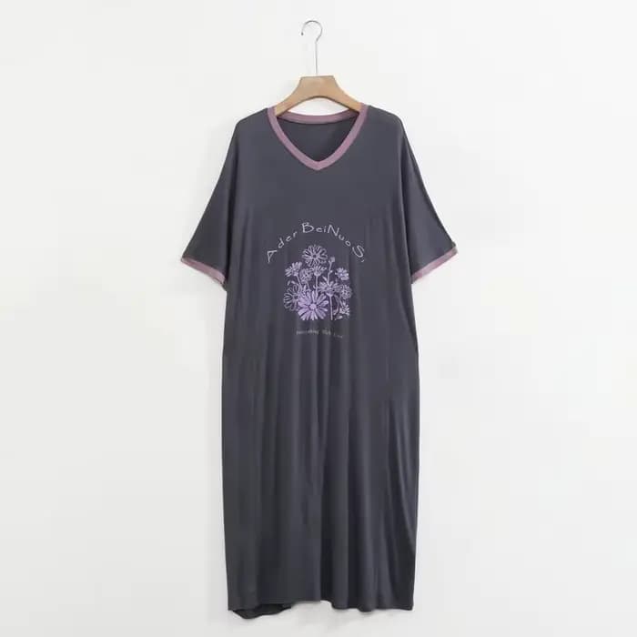 Vêtements de nuit femme dessin animé imprimé chemise de nuit longue femme ample Modal confort vêteme