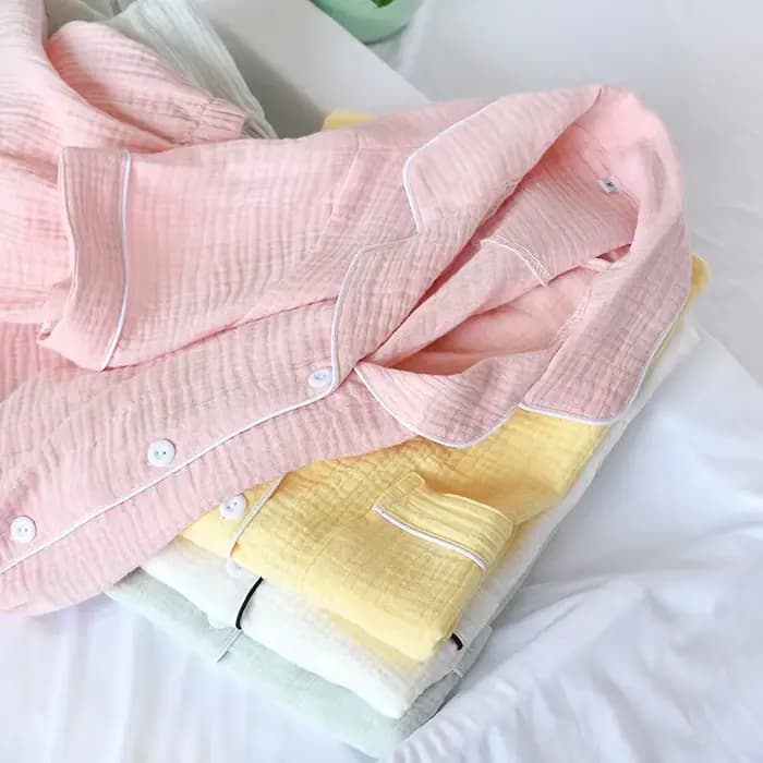 Pyjama d'été 2 pièces en coton pour femmes, Short à manches courtes, vêtements de maison simples, absorbant la sueur, respirants, doux