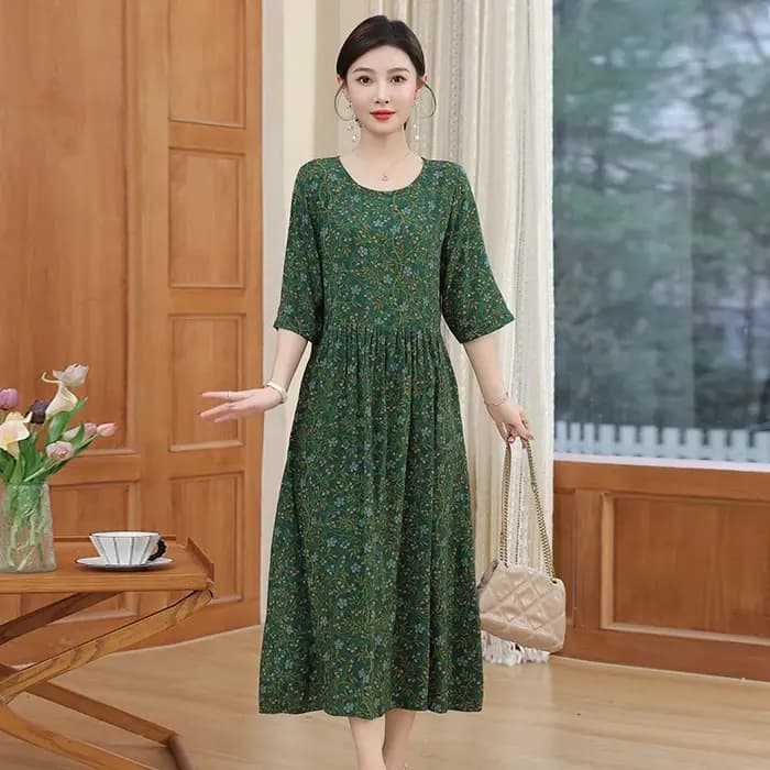 5XL chemises de nuit pour femmes salon pyjamas robe grande taille coton rayonne moyen âge mère
