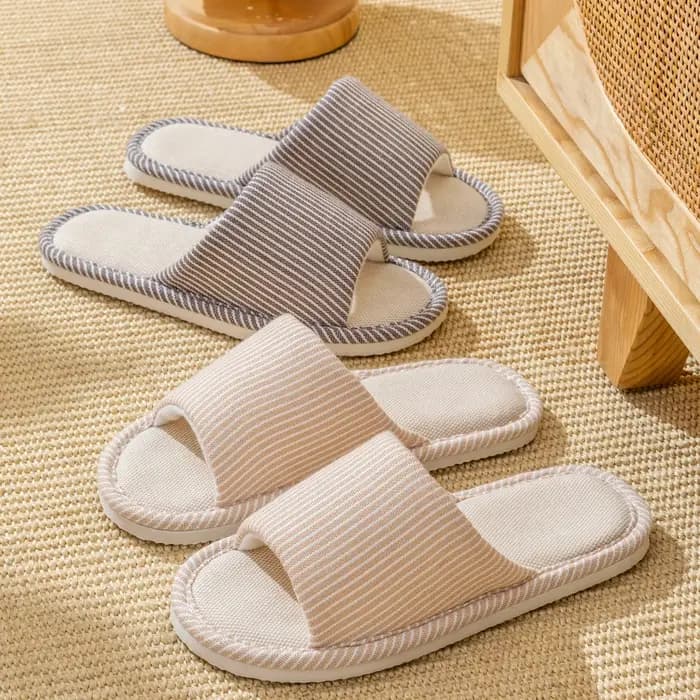 Chaussons en lin antidérapants pour hommes