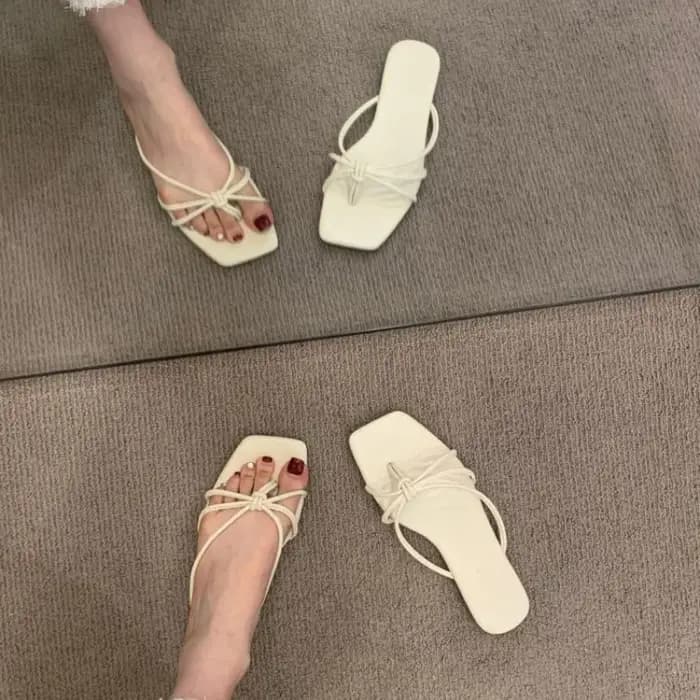 Chaussons pour femmes 2026 – Nouveauté été – Style rétro français – Sandales plates multicolores – T