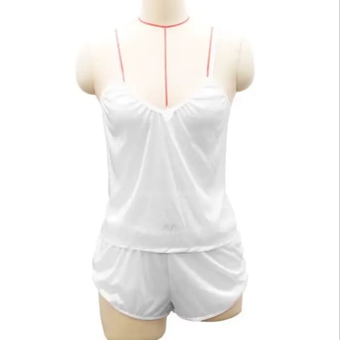 Sexy femmes pyjamas ensembles vêtements de nuit pour femme Spaghetti hauts sans manche + shorts maison costume été Cami