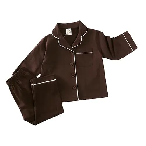 Ensemble de pyjama décontracté pour enfants, chemise à manches longues et pantalon, vêtements de nuit monochromes, vêtements de détente pour bébés garçons et filles