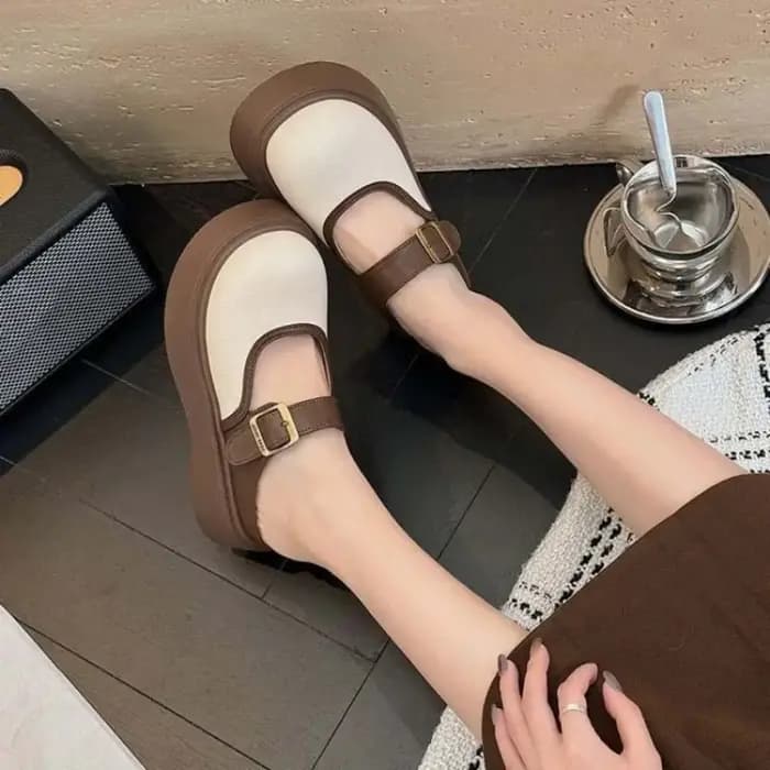 Sandales décontractées rétro en PVC pour femme