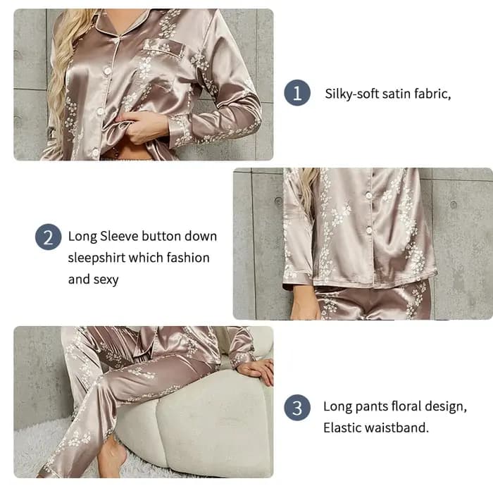 Ensemble de pyjamas à manches longues pour femmes