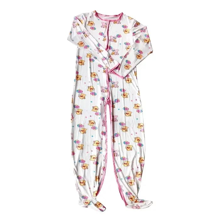 Adulte Onesie pyjamas longue combinaison pour adulte bébé Snap entrejambe barboteuse vêtements de nu