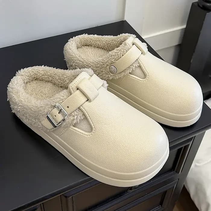 Pantoufles Birken à doublure en peluche pour femmes