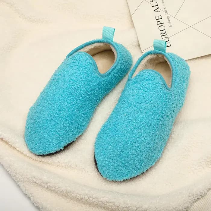 ELUVA pantoufles d'hiver antidérapantes pour hommes et femmes thermiques en plein air intérieur chaud en peluche
