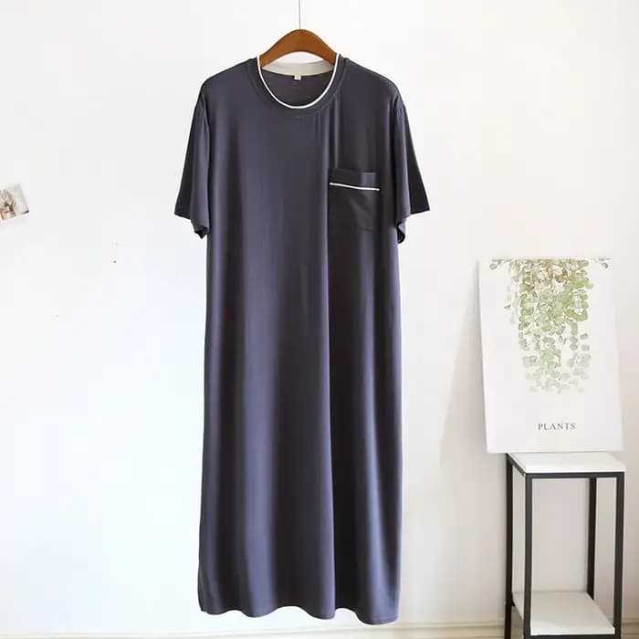 Chemise de nuit une pièce à manches courtes pour hommes
