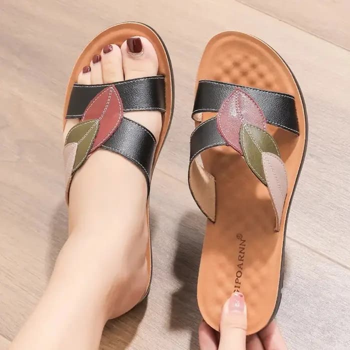 Pantoufles Astronomiques Antidérapantes en Cuir Doux pour Femme d'Âge Moyen et Elfe