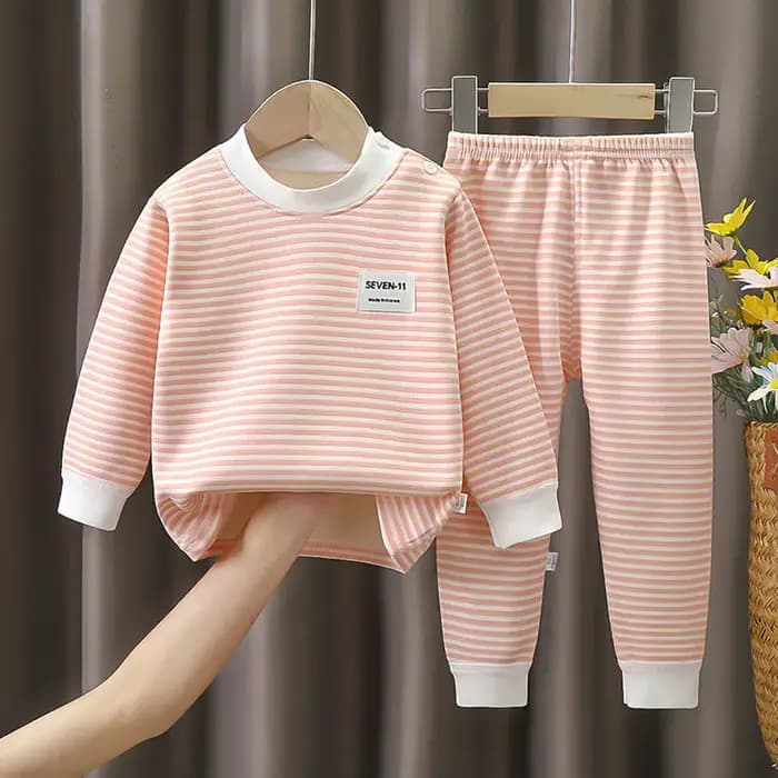 Ensemble de pyjama chaud doublé sourire pour bébé