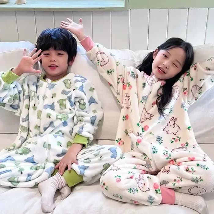 Dessin animé flanelle polaire enfants vêtements de nuit pour bébé