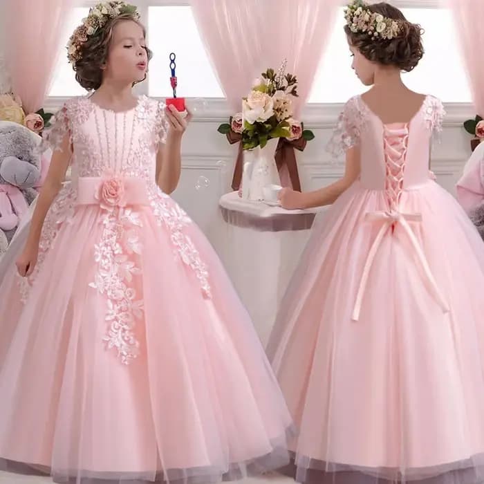 Robe à fleurs en Tulle pour filles
