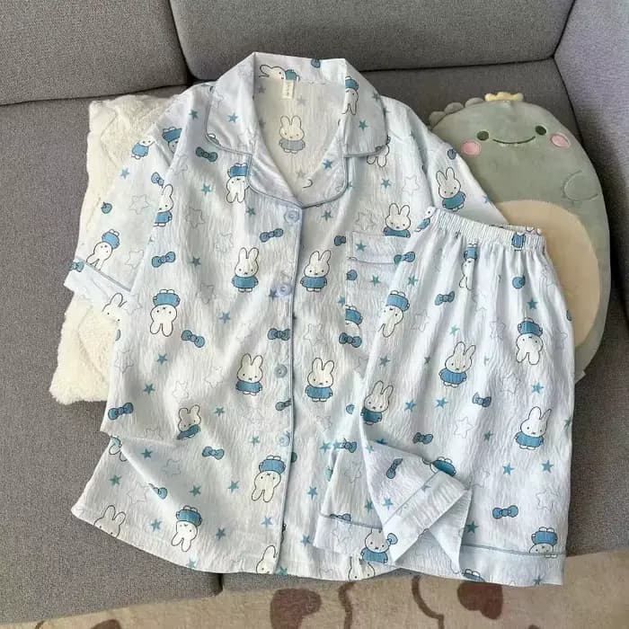 Pyjama décontracté Miffy Lapin de dessin animé, nouveau design créatif, ensemble confortable et doux
