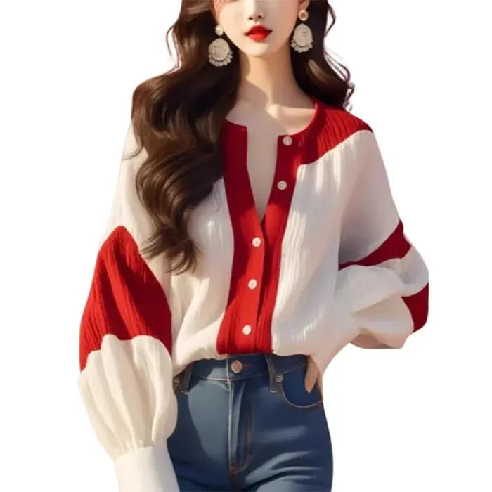 Chemises Vintage en mousseline de soie pour femmes