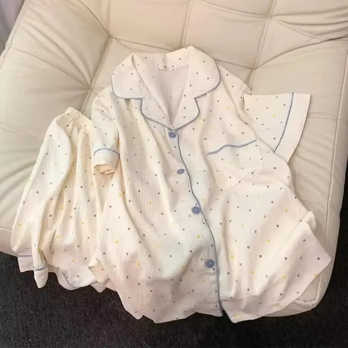 Pyjama imprimé à pois pour femmes