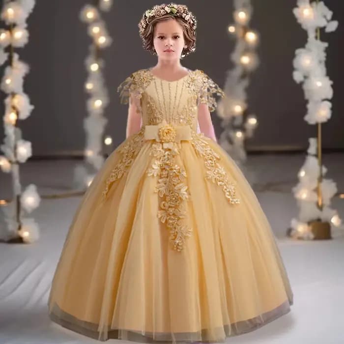 Robe à fleurs en Tulle pour filles