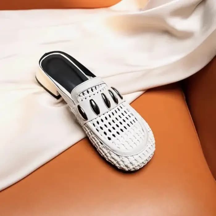 Pantoufles d'été à nœud creux pour femmes