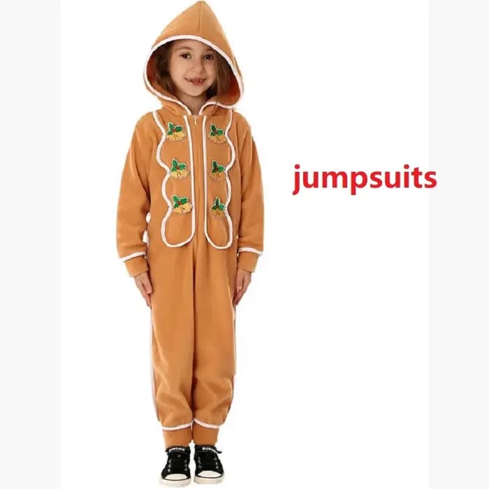 Pain d'épice homme Cosplay fête de noël Costumes de spectacle pour enfants maison pyjama en flanelle Halloween