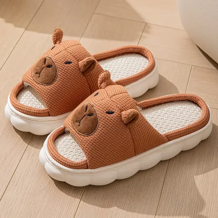 Nouvelles pantoufles d'été en lin pour femmes