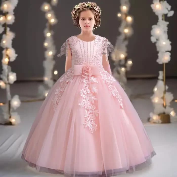 Robe à fleurs en Tulle pour filles