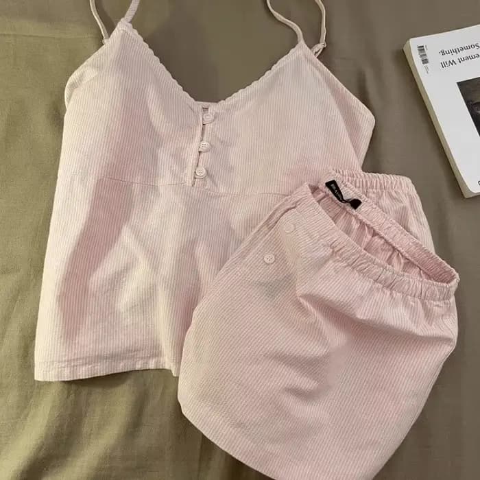 2025 nouveaux vêtements de nuit en coton femmes été à manches courtes Shorts mignon