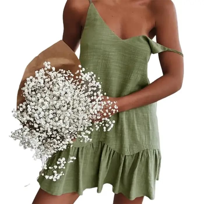 Robe d'été à bretelles Spaghetti pour femmes