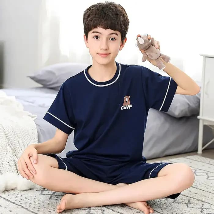 Pyjama à Manches Courtes 100% Coton pour Adolescent