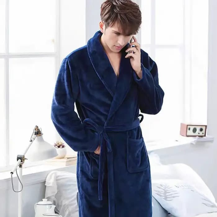 Peignoir de bain à revers pour hommes et femmes