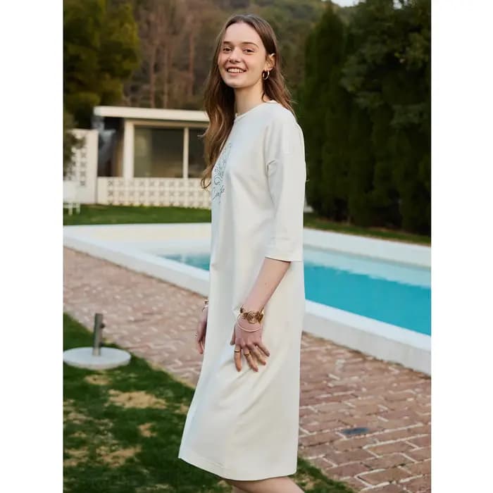 Robe en coton imprimée pour femme AP SS26
